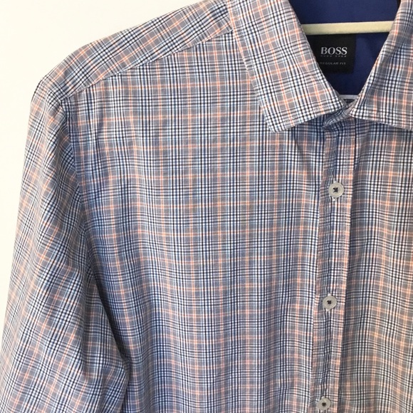 Hugo Boss Lorenzo Plaid Button Down Shirt - M - Picture 2 of 7
